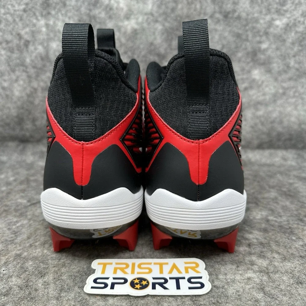 Nike Force Savage Pro 3 Football Cleats Mens Size 11.5 Red Black DA5453-600